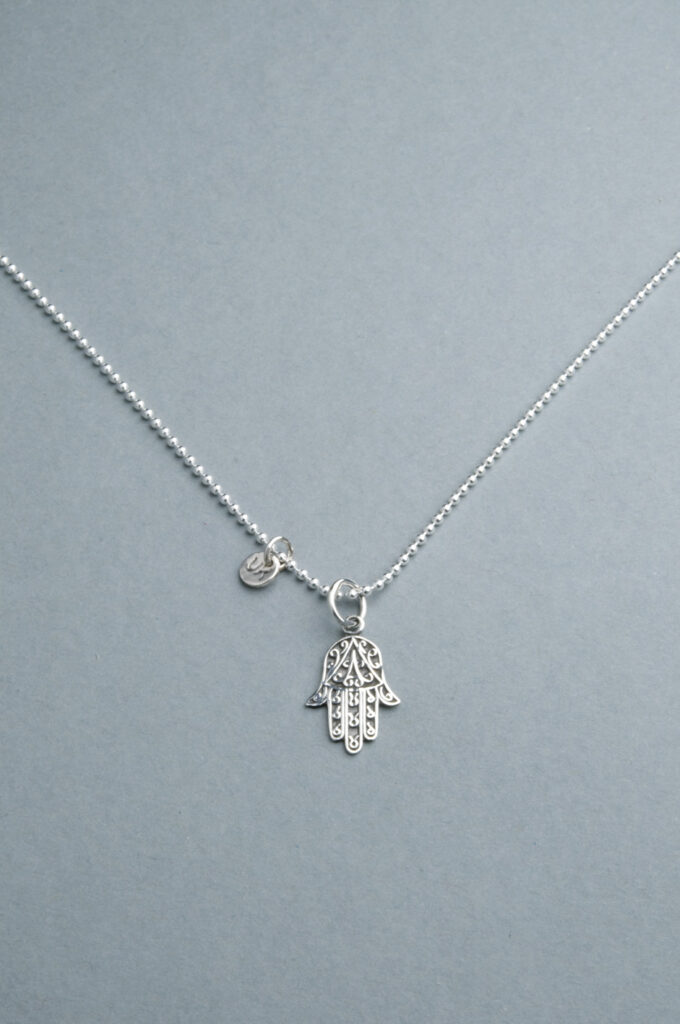 Halskette die heilige Hand der Fatima, 925 Silber. Wacht über dich und hält das Böse fern.