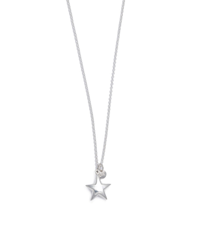 Kette Hollywood, Stern, 925 Silber, 45cm. Walk of Fame.