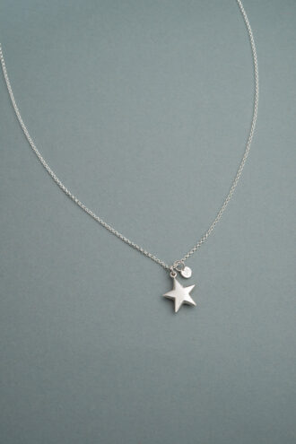 Kette Hollywood, Stern, 925 Silber, 45cm. Walk of Fame.
