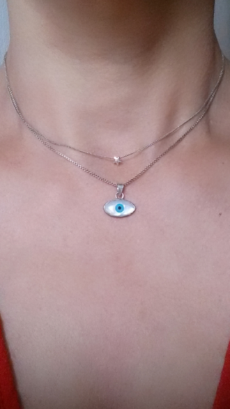 Sternkette &Halskette Nazar, 925 Silber,türkisches Auge, Glücksbringer. Dein Beschützer für jeden Tag!