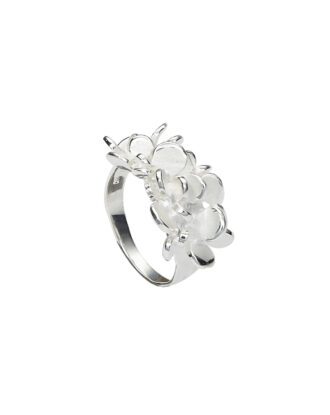 Ring Irina, 925 Silber, kleine Blättchen Form. Ein eleganter Begleiter für den Alltag . Go with the flow