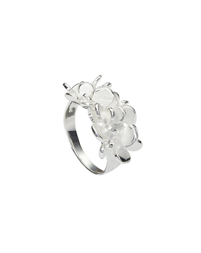 Ring Irina, 925 Silber, kleine Blättchen Form. Ein eleganter Begleiter für den Alltag . Go with the flow