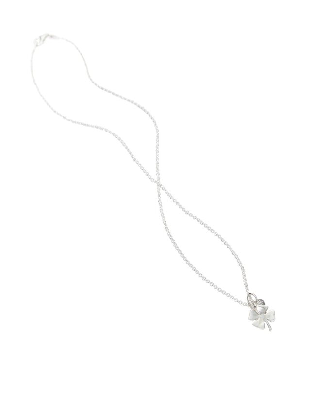 Halskette Ireen, Kleeblatt. 925 Silber, 45cm Länge. Bringe Glück in dein Leben.