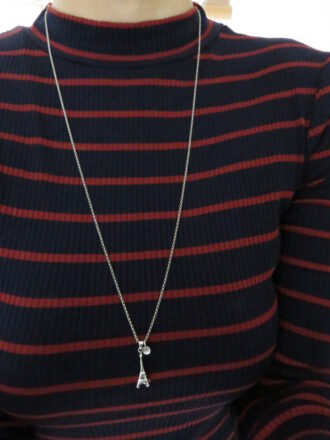 Kette Paris, Eiffelturm, 70cm Länge, 925 Silber. Trés chic.
