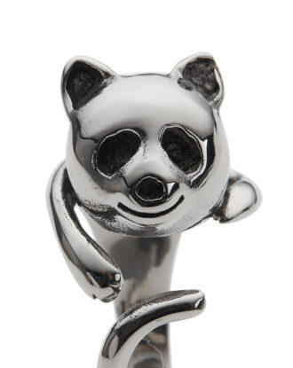 Ring Kitty Cat, aus Edelstakl, Kätzchen umschlingt dein Finger. Miau miau.