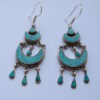 Ohrringe Ethno, 925 Silber,türkise Steine. Sehr im Stile des Orients.