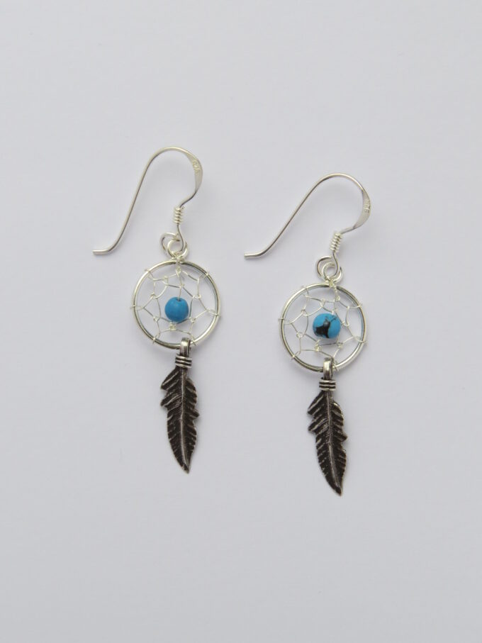 Ohrringe Dreamcatcher,925 Silber, Traumfänger. Mit diesen Indianer Ohrringen wird jeder Tag ein Traum.