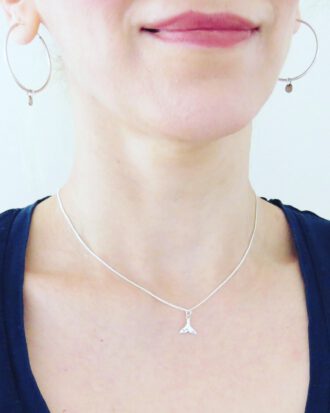 Kette Flipper, Fischflosse. Panzerkette, 40cm Länge, 925 Silber. Surfer thing!