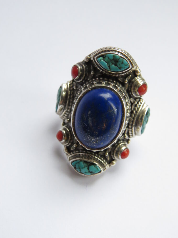 Ring Ethno, 925 Silber,türkise Steine. Sehr im Stile des Orients. Ring Ethno, 925 Silber,türkise Steine. Sehr im Stile des Orients.