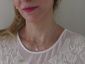 Halskette Tiffany, Schloss & Schlüssel. 40 cm Länge, 925 Silber. Filigrane Ankerkette mit Schloß und Schlüssel.