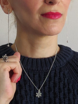 Halskette Icecrystal, Eiskristall, 45 cm in der Länge, 925 Silber. Gekrönte Eiskönigen!