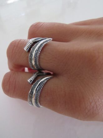 Ring Feather, 925 Silber. Feder umschlingen deine Finger!