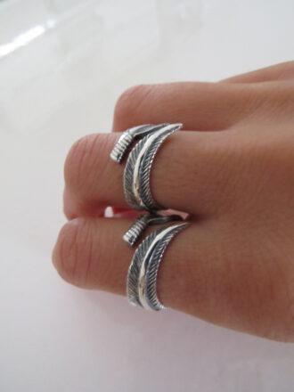 Ring Feather, 925 Silber. Feder umschlingen deine Finger!
