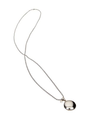 Halskette Leni, Medallion, Kette aus Edelstahl, Anhänger 925 Silber. Erinnerung de Luxe!