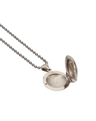 Halskette Leni, Medallion, Kette aus Edelstahl, Anhänger 925 Silber. Erinnerung de Luxe!