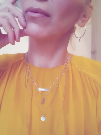 Halskette Pauline, Namensschild, One Size, 925 Silber. Nomen est Omen!