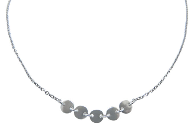 Halskette Kylie, 43 cm, 925 Silber. Leicht wie ein Feder. Gleitet auf der Haut!