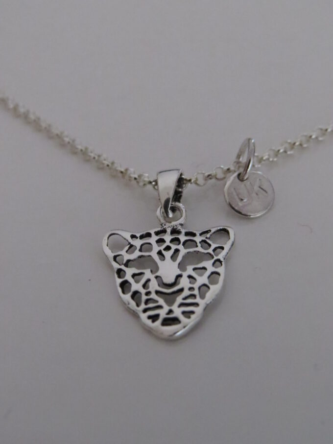 Halskette Tiger, Tiegerkopf, 925 Silber. Living in Afrika. Stolz wie ein Tieger.