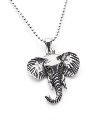 Halskette Elefant Nambia, Kugelkette, 925 Silber. In der Ferne zu Hause, hier um dein Hals.