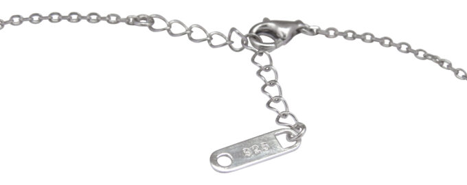 Halskette Kylie, 43 cm, 925 Silber. Leicht wie ein Feder. Gleitet auf der Haut!