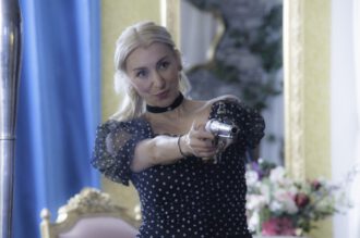 Samthalsband mit UK Logo, Handmade, Choker. Unbedingt Halsumfang angeben!