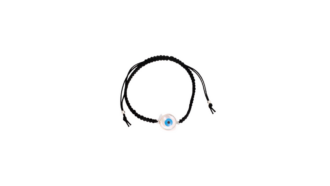 Stoffarmband mit türkisches Auge, Nazar, One Size, 925 Silber, für Sie und Ihn