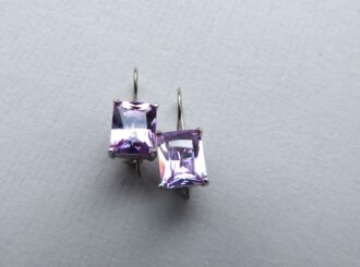 Ohrringe Lila Love – 925 Silber & lila Zirkonstein