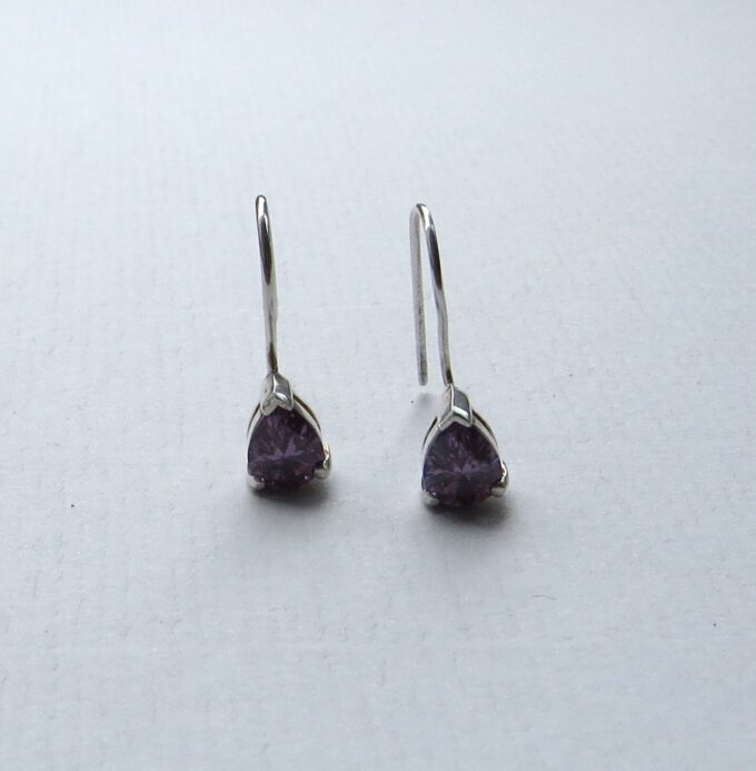 Ohrringe Pink, Purple Rain, Zirkonstein, 925 Silber Ohrringe Pink, Purple Rain, Zirkonstein, 925 Silber